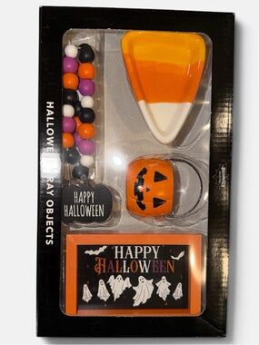 Halloween tray objects - Orange and White